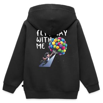 Songtexte Musikliebhaber Songwriter Musikfestival - Kinder Premium Organic Zip Hoodie - Schwarz - Hinten - AI Model Kid Male (0cm)