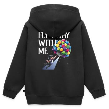 Songtexte Musikliebhaber Songwriter Musikfestival - Kinder Premium Organic Zip Hoodie - Schwarz - Hinten - AI Model Kid Male (0cm)