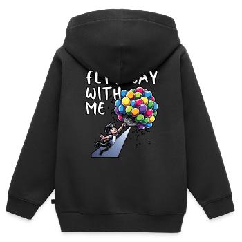 Songtexte Musikliebhaber Songwriter Musikfestival - Kinder Premium Organic Zip Hoodie - Schwarz - Hinten - AI Model Kid Male (0cm)