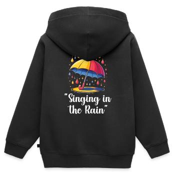 Songtexte Musikliebhaber Songwriter Musikfestival - Kinder Premium Organic Zip Hoodie - Schwarz - Hinten - AI Model Kid Male (0cm)