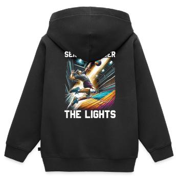 Indoor Volleyball Lover Sport Volleyball Player - Kids Premium Organic Zip-up Hoodie - black - Back - AI Model Kid Male (0cm)
