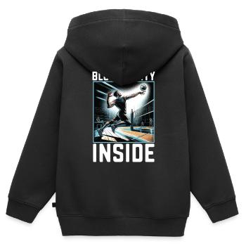 Indoor Volleyball Lover Sport Volleyball Player - Kids Premium Organic Zip-up Hoodie - black - Back - AI Model Kid Male (0cm)