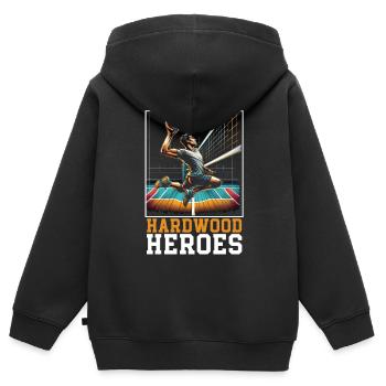 Indoor Volleyball Lover Sport Volleyball Player - Kids Premium Organic Zip-up Hoodie - black - Back - AI Model Kid Male (0cm)