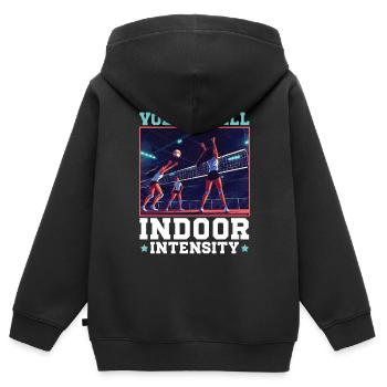 Indoor Volleyball Lover Sport Volleyball Player - Kids Premium Organic Zip-up Hoodie - black - Back - AI Model Kid Male (0cm)