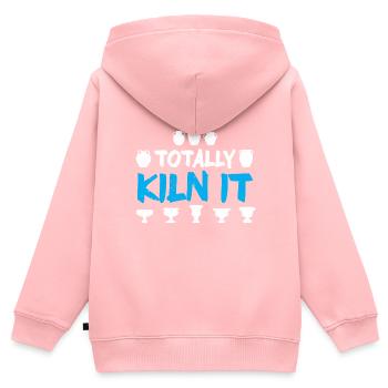 Keramikkünstler Ton Töpfern - Kinder Premium Organic Zip Hoodie - Rosa - Hinten - AI Model Kid Female (0cm)