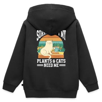 Gartenbau LandschaftsbauGarten Gärtner - Kinder Premium Organic Zip Hoodie - Schwarz - Hinten - AI Model Kid Male (0cm)