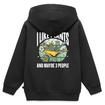 Gartenbau LandschaftsbauGarten Gärtner - Kinder Premium Organic Zip Hoodie - Schwarz - Hinten - AI Model Kid Male (0cm)