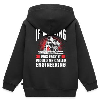 Schweißer Schweißen - Kinder Premium Organic Zip Hoodie - Schwarz - Hinten - AI Model Kid Male (0cm)