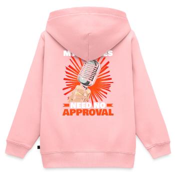Poetry Slam Poet Romanautor Gedichtliteratur - Kinder Premium Organic Zip Hoodie - Rosa - Hinten - AI Model Kid Female (0cm)