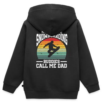 Snowboarding Art Men Snowboard Cooler Snowboarder - Kinder Premium Organic Zip Hoodie - Schwarz - Hinten - AI Model Kid Male (0cm)