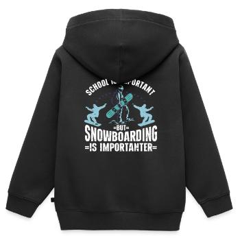 Snowboarding Art Men Snowboard Cooler Snowboarder - Kinder Premium Organic Zip Hoodie - Schwarz - Hinten - AI Model Kid Male (0cm)