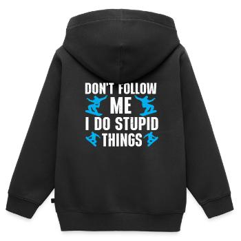 Snowboarding Art Men Snowboard Cooler Snowboarder - Kinder Premium Organic Zip Hoodie - Schwarz - Hinten - AI Model Kid Male (0cm)