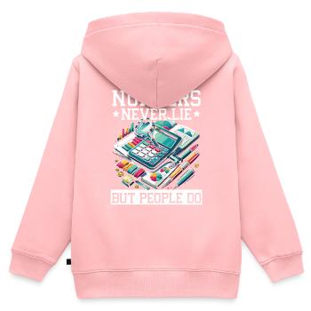 Juricomptable Profession Audit Comptabilité - Sweat Premium à capuche zippé enfant bio - rose - Dos - AI Model Kid Female (0cm)
