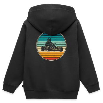 Go-Kart Karts Motorsport Men Kart Race Boys - Kids Premium Organic Zip-up Hoodie - black - Back - AI Model Kid Male (0cm)
