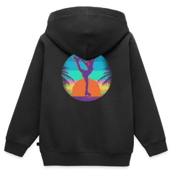 Rollschuhe Rollschuh Damen Roller Skates Mädchen - Kinder Premium Organic Zip Hoodie - Schwarz - Hinten - AI Model Kid Male (0cm)