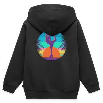 Rollschuhe Rollschuh Damen Kinder Skates Mädchen - Kinder Premium Organic Zip Hoodie - Schwarz - Hinten - AI Model Kid Male (0cm)
