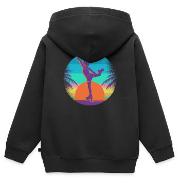 Rollschuhe Rollschuh Damen Mädchen Skates Kinder - Kinder Premium Organic Zip Hoodie - Schwarz - Hinten - AI Model Kid Male (0cm)