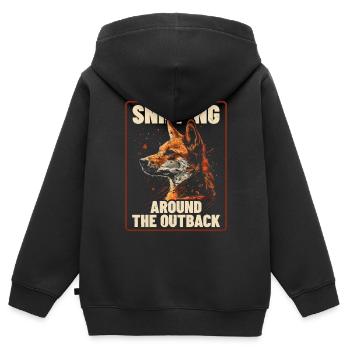 Dingo-Hund Westaustralien Australischer Dingo-Liebhaber - Kinder Premium Organic Zip Hoodie - Schwarz - Hinten - AI Model Kid Male (0cm)