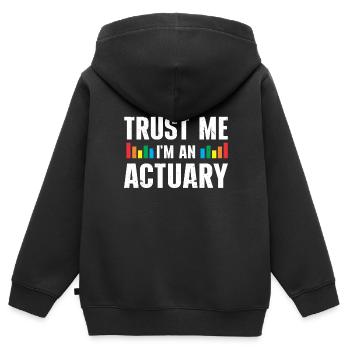 Aktuar Statistiker - Kinder Premium Organic Zip Hoodie - Schwarz - Hinten - AI Model Kid Male (0cm)