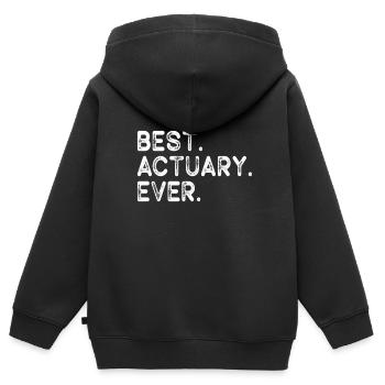 Aktuar Statistiker - Kinder Premium Organic Zip Hoodie - Schwarz - Hinten - AI Model Kid Male (0cm)