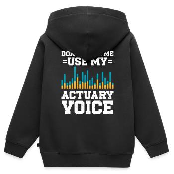 Aktuar Statistiker - Kinder Premium Organic Zip Hoodie - Schwarz - Hinten - AI Model Kid Male (0cm)