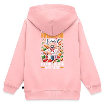 Kochkunst Lehrer Küche Koch Koch - Kinder Premium Organic Zip Hoodie - Rosa - Hinten - AI Model Kid Female (0cm)
