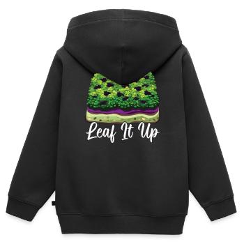 Microgreens Agriculture Micro Farming Gardening - Kids Premium Organic Zip-up Hoodie - black - Back - AI Model Kid Male (0cm)