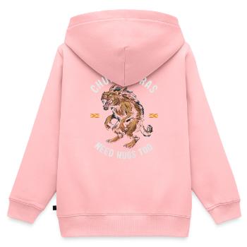 Chupacabra Legendary Creature Beast Cryptozoology - Kids Premium Organic Zip-up Hoodie - rose - Back - AI Model Kid Female (0cm)