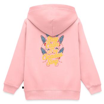 Zikadeninvasion Insektenbrut Zikadenüberlebender - Kinder Premium Organic Zip Hoodie - Rosa - Hinten - AI Model Kid Female (0cm)