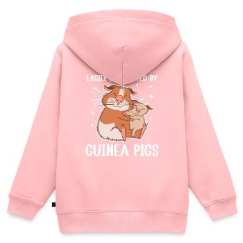 Meerschweinchen Haustier - Kinder Premium Organic Zip Hoodie - Rosa - Hinten - AI Model Kid Female (0cm)