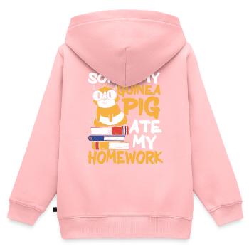Meerschweinchen Haustier - Kinder Premium Organic Zip Hoodie - Rosa - Hinten - AI Model Kid Female (0cm)