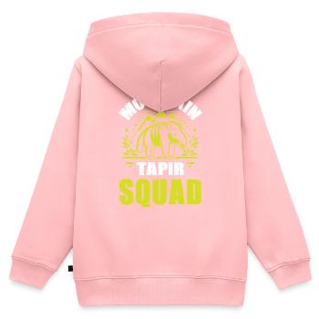 Bergtapir Tier Zoowärter Tapir Liebhaber - Kinder Premium Organic Zip Hoodie - Rosa - Hinten - AI Model Kid Female (0cm)