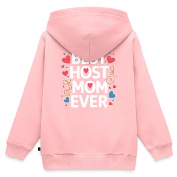 Host Mom Exchange Student Host Family Host Parent - Kids Premium Organic Zip-up Hoodie - rose - Back - AI Model Kid Female (0cm)