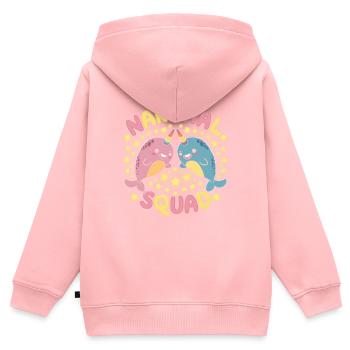 Amoureux du narval Licorne de l’animal marin Narval - Sweat Premium à capuche zippé enfant bio - rose - Dos - AI Model Kid Female (0cm)