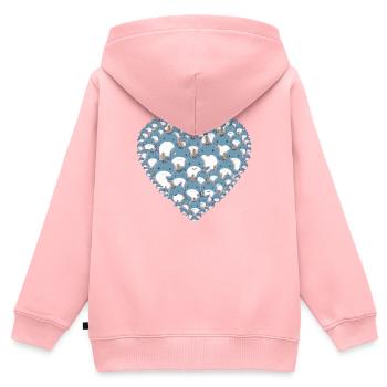 Amoureux du narval Licorne de l’animal marin Narval - Sweat Premium à capuche zippé enfant bio - rose - Dos - AI Model Kid Female (0cm)