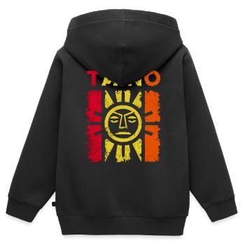 Taino-Indianer Puerto Rico Boricua Puerto-Ricaner - Kinder Premium Organic Zip Hoodie - Schwarz - Hinten - AI Model Kid Male (0cm)