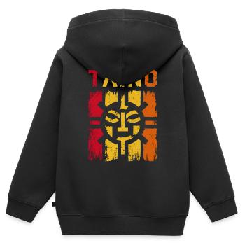 Taino-Indianer Puerto Rico Boricua Puerto-Ricaner - Kinder Premium Organic Zip Hoodie - Schwarz - Hinten - AI Model Kid Male (0cm)