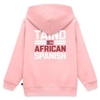 Taino-Indianer Puerto Rico Boricua Puerto-Ricaner - Kinder Premium Organic Zip Hoodie - Rosa - Hinten - AI Model Kid Female (0cm)