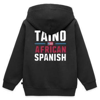Taino-Indianer Puerto Rico Boricua Puerto-Ricaner - Kinder Premium Organic Zip Hoodie - Schwarz - Hinten - AI Model Kid Male (0cm)