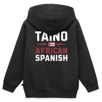 Taino-Indianer Puerto Rico Boricua Puerto-Ricaner - Kinder Premium Organic Zip Hoodie - Schwarz - Hinten - AI Model Kid Male (0cm)