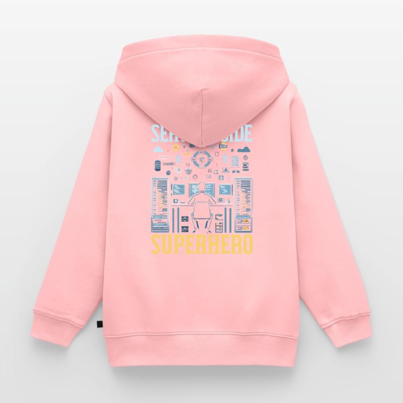 Backend Developer Programming Software Programmer Kids Premium Organic Zip-up Hoodie