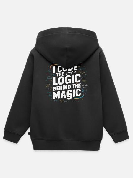 Backend-Entwickler Programmierung Softwareprogrammierer - Kinder Premium Organic Zip Hoodie - Schwarz