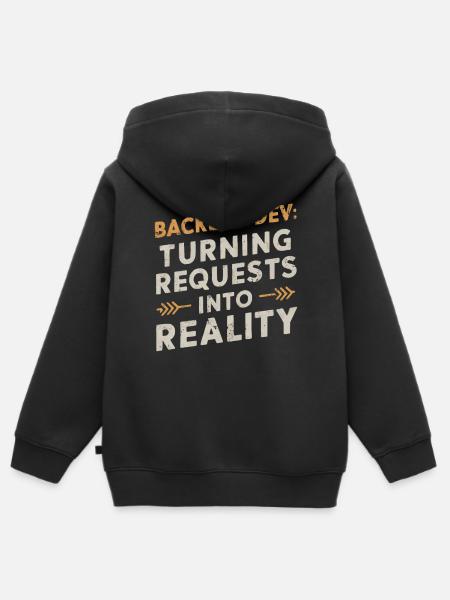 Backend-Entwickler Programmierung Softwareprogrammierer - Kinder Premium Organic Zip Hoodie - Schwarz
