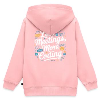 Programmeur logiciel de programmation backend - Sweat Premium à capuche zippé enfant bio - rose - Dos - AI Model Kid Female (0cm)
