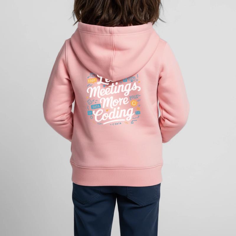 Backend Developer Programming Software Programmer Kids Premium Organic Zip-up Hoodie