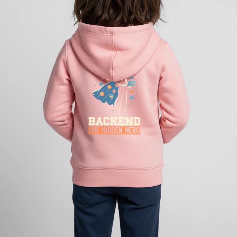 Backend-Entwickler Programmierung Softwareprogrammierer Kinder Premium Organic Zip Hoodie