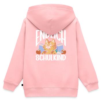 School 1. Grade - Kinder Premium Organic Zip Hoodie - Rosa - Hinten - AI Model Kid Female (0cm)