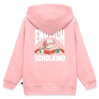 School 1. Grade - Kinder Premium Organic Zip Hoodie - Rosa - Hinten - AI Model Kid Female (0cm)