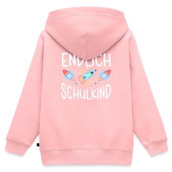 School 1. Grade - Kinder Premium Organic Zip Hoodie - Rosa - Hinten - AI Model Kid Female (0cm)