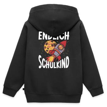 School 1. Grade - Kinder Premium Organic Zip Hoodie - Schwarz - Hinten - AI Model Kid Male (0cm)